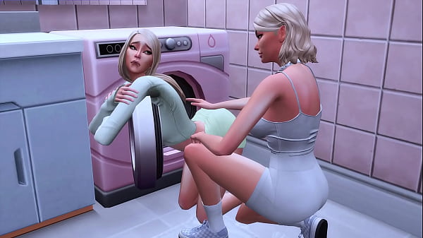 FUTANARI STEPMOM ARRANGED HARD ANAL SEX FOR A TRANS STEPDAUGHTER WHO WAS STUCK IN THE WASHING MACHINE (SIMS 4   ANIME HENTAI   SFM)