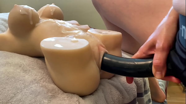 Sex dolls Possessed in all holes by Horny babe with BBC Strapon.