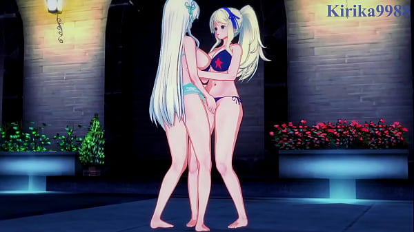 Katsuragi and Yomi intense lesbian play and futanari sex. – Senran Kagura Hentai